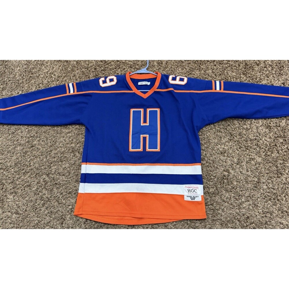 Doug The Thug Doug Glatt Halifax Highlanders Hockey Jersey #69 Goon Movie Sz XL